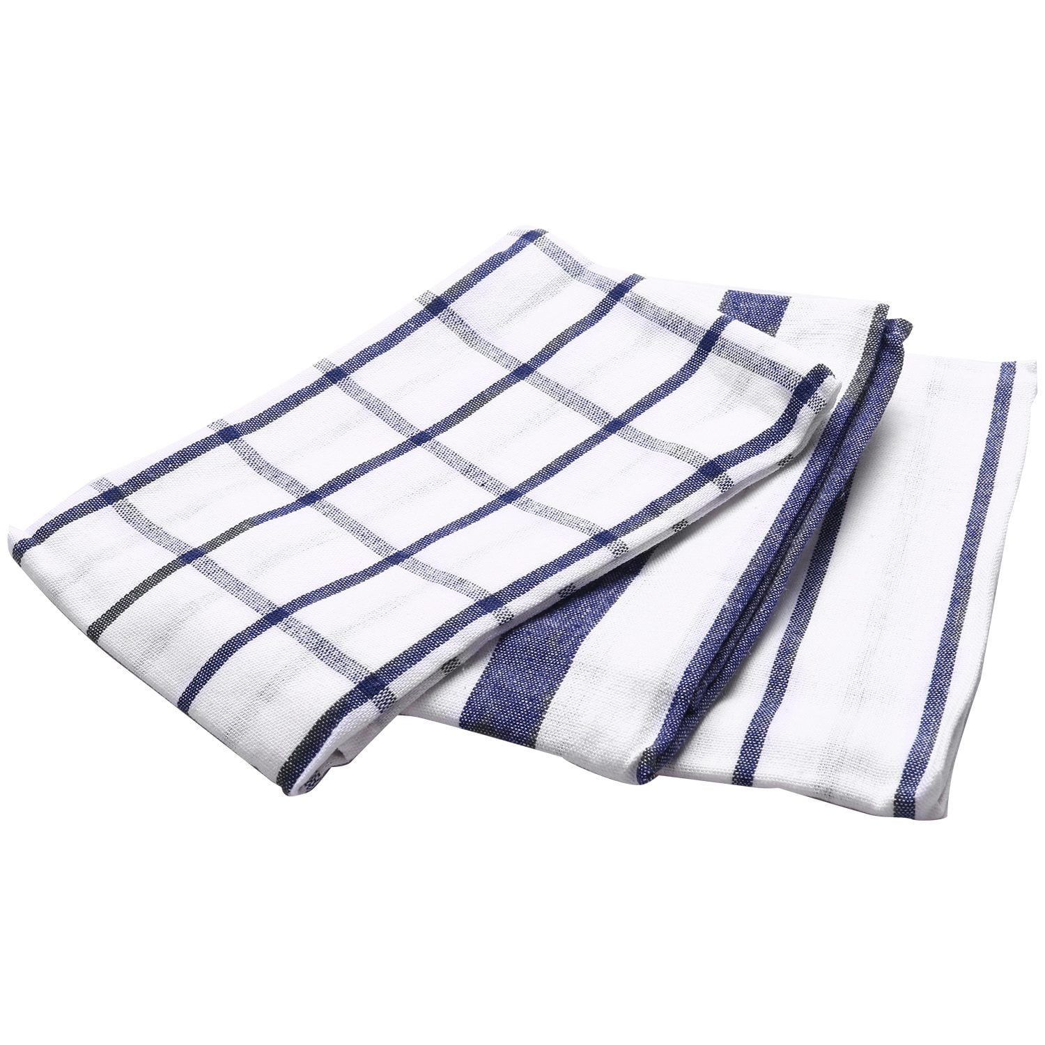 Multi-Striped Blue White Tea Towel