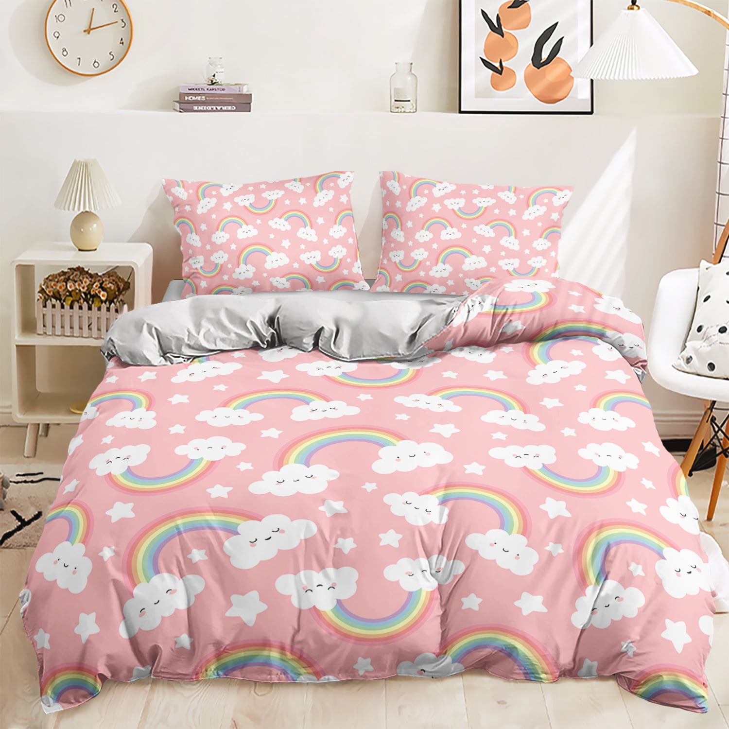 3Piece Love Duvet Cover Queen Heart Bedding Sets Duvet Cover for Women