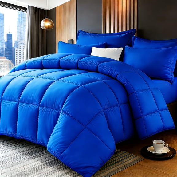 3Piece Luxury Soft Solid Color Quilt Set – Comes with quilt core and pillowcases, an ideal warm bedding gift