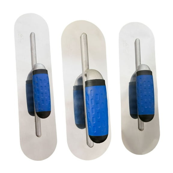 3Piece Round Edges Plastering Trowel Set Stainless Steel Pool Trowel for Various Construction and Home Improvement Tasks