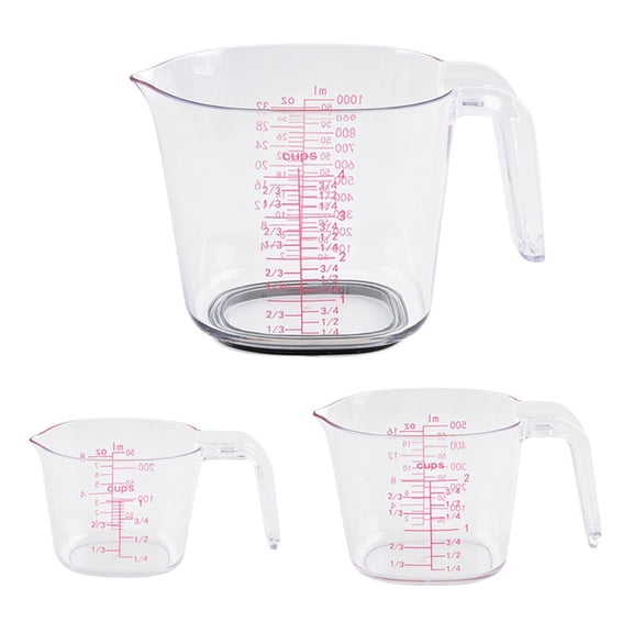 3Piece Stackable Measuring Cup Set Precise Measurement for Home Kitchens Use