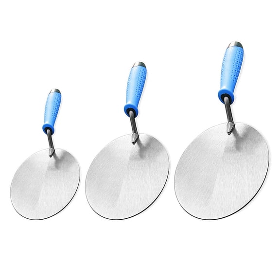 3Piece Stainless Steel Bricklayer Plastering Trowel Set for Masonry and Home Improvement Efficient Work Smoothing Mortar