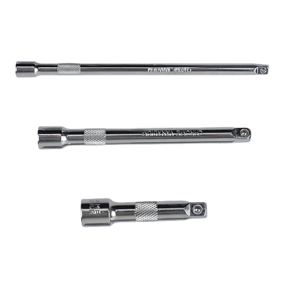 3Pieces 3/8" or Drive Multipurpose Socket Ratcheting Wrench Extension Rod Kits 3 Lengths for Various Applications
