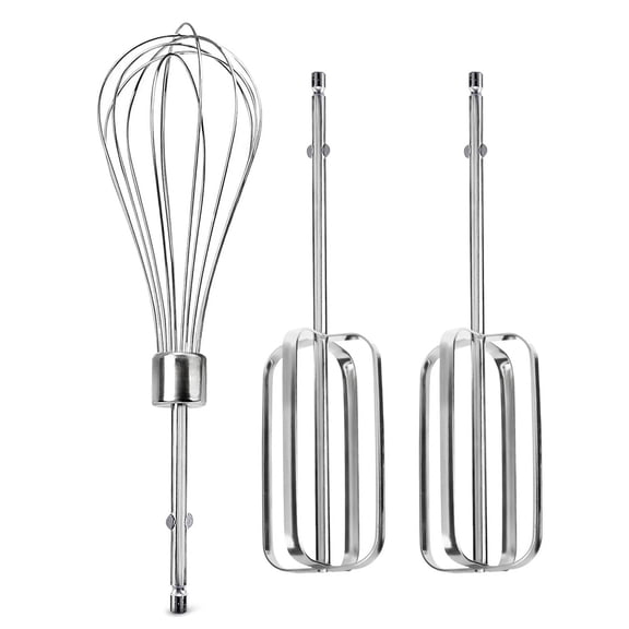 3Pieces Beater Mixer Attachments Stainless Steel Whisks Hand Mixers Mixing Head Suitable for Various Cooking Needs