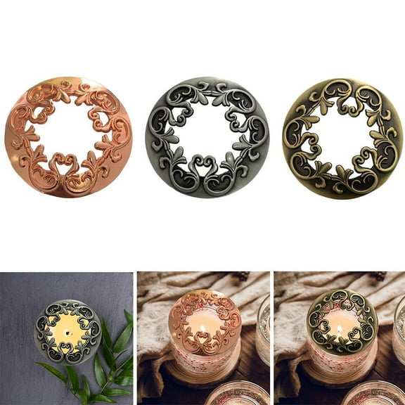 3Pieces Candle Topper - Metal Candle Toppers to Evenly Home Decor Accessories Candles Shades Sleeves Lids