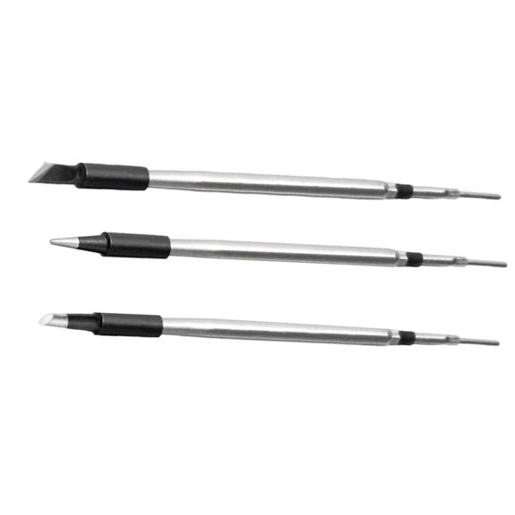 3Pieces Copper Soldering Iron Tip Set With Round/C/K Shape Excellent Heat Transfer And Rust Resistance Features