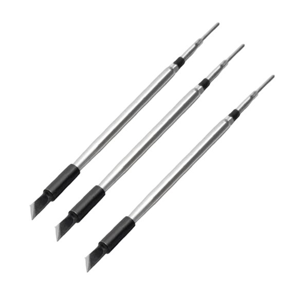 3Pieces Copper Soldering Iron Tip Set With Round/C/K Shape Excellent Heat Transfer And Rust Resistance Features