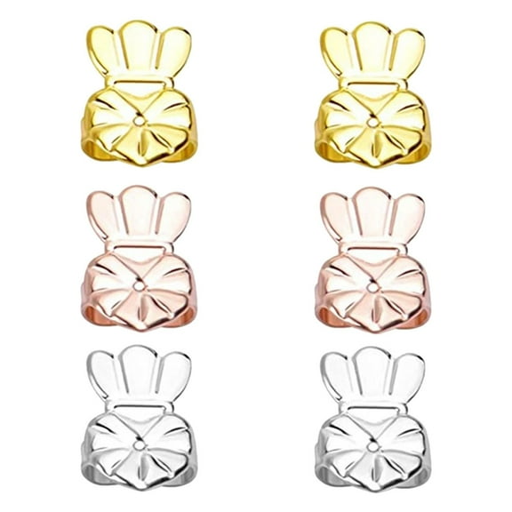 3Pieces Earring Back Copper Stabilizers Ear Locking for Replacement Women