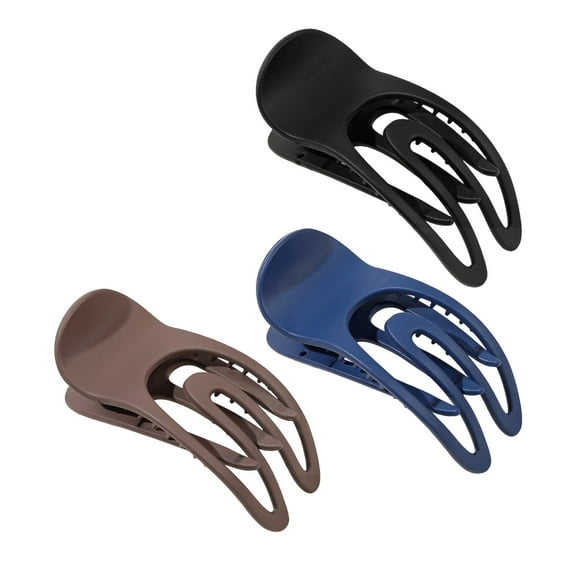 3Pieces Elegant Hair Claw Clip Strong Hold Barrettes For Women Girl Fine Thin Hair Styling Essential Everyday Wear