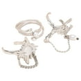 thumbnail image 1 of 3Pieces Opening Rings Geometric Rings Hand Jewelry Chain Rings Adjustable Rings, 1 of 10