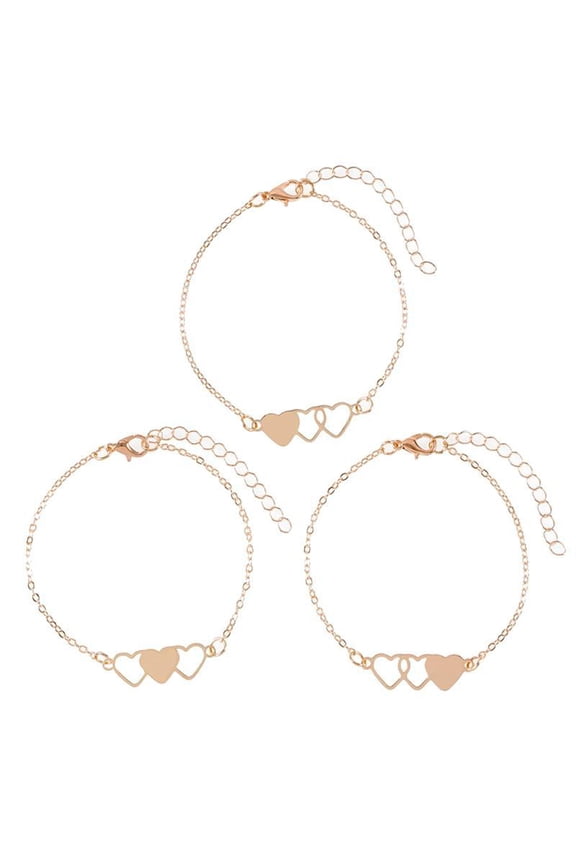 3Pieces/Set Sister Matching Bracelets with Card Promise Distance Bracelets Girls Friendship Birthday Gift Jewelry Bangle