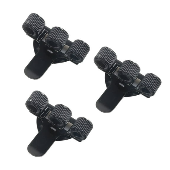 3Pcs Triple Hole Metal Pen Holder with Pocket Clip Metal Pencil Holder Pouches Adjustable Spring Rings for Doctor Nurse