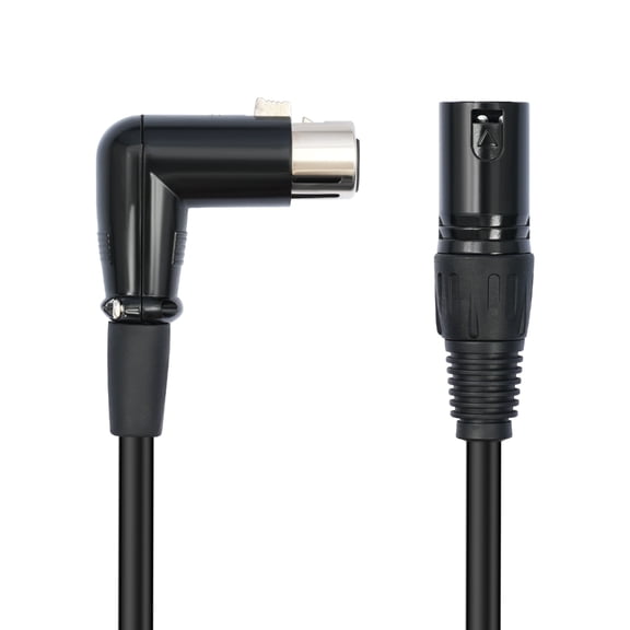 3Pin 90 Degree Adapter Male to Female Right Angle 3Pin Adapter Microphone Cable