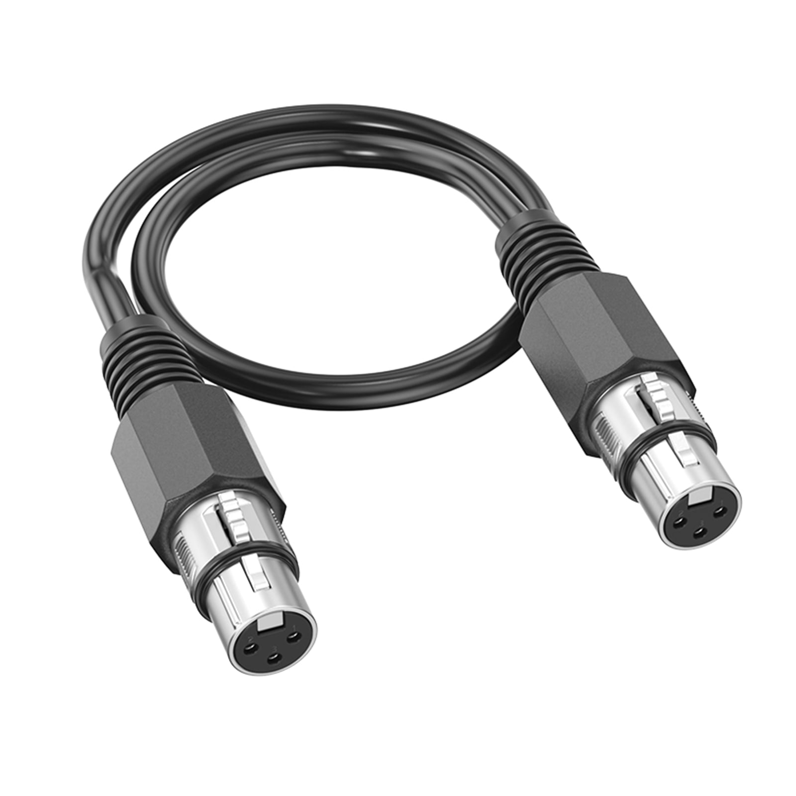 3Pin Cable Line Female to Female Microphone Wire Extension Cable for Mixer Amplifiers Electric Guitar & Drums