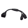 3Pin IEC320 C20 to Double C13 Connectors Converter Cable Power Adapter ...