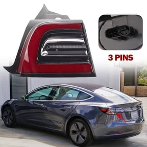 3Pin Left Tail Light Assembly Compatible With 2017-2023 Tesla Model 3/Y Rear Driver Side Brake Outer LED Tail Lamp Replaces# 1077397,1077399
