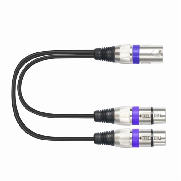 3Pin Male to Double Female Audios Cable Y Cable Balanced Microphone Audios Cable