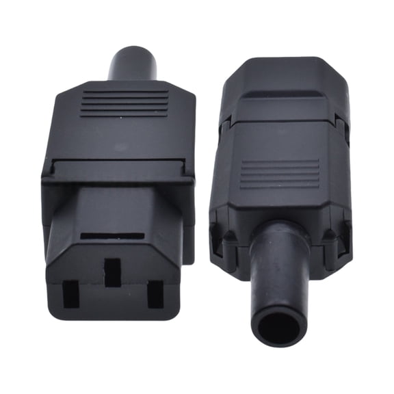 3Pin Terminals Quick Connectors 10A 250V IEC320 C13 Female Inlines Power Plugs Adapters Connectors for Secure Grounding