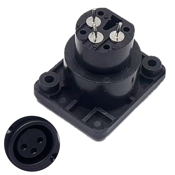 3Pin XLR Auditory Adapter Straight Terminal Panel Mounted Connector ABS Alloy Shielding Quick Install