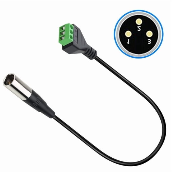 3Pin XLRs Female Male to Terminals Connectors Cable for Guitars and Stage Lighting