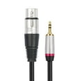 thumbnail image 1 of 3Pin XLRs Female to 3.5mm Stereo Music Cable, 3.5mm 1/8inch to 3Pin XLRs Headphone Adapter Cable for Camera, 1 of 13