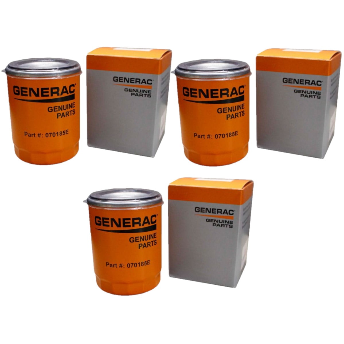 Generac Filter 3Pk 070185ES Oil Filters for Air-Cooled and Portable Generators ...