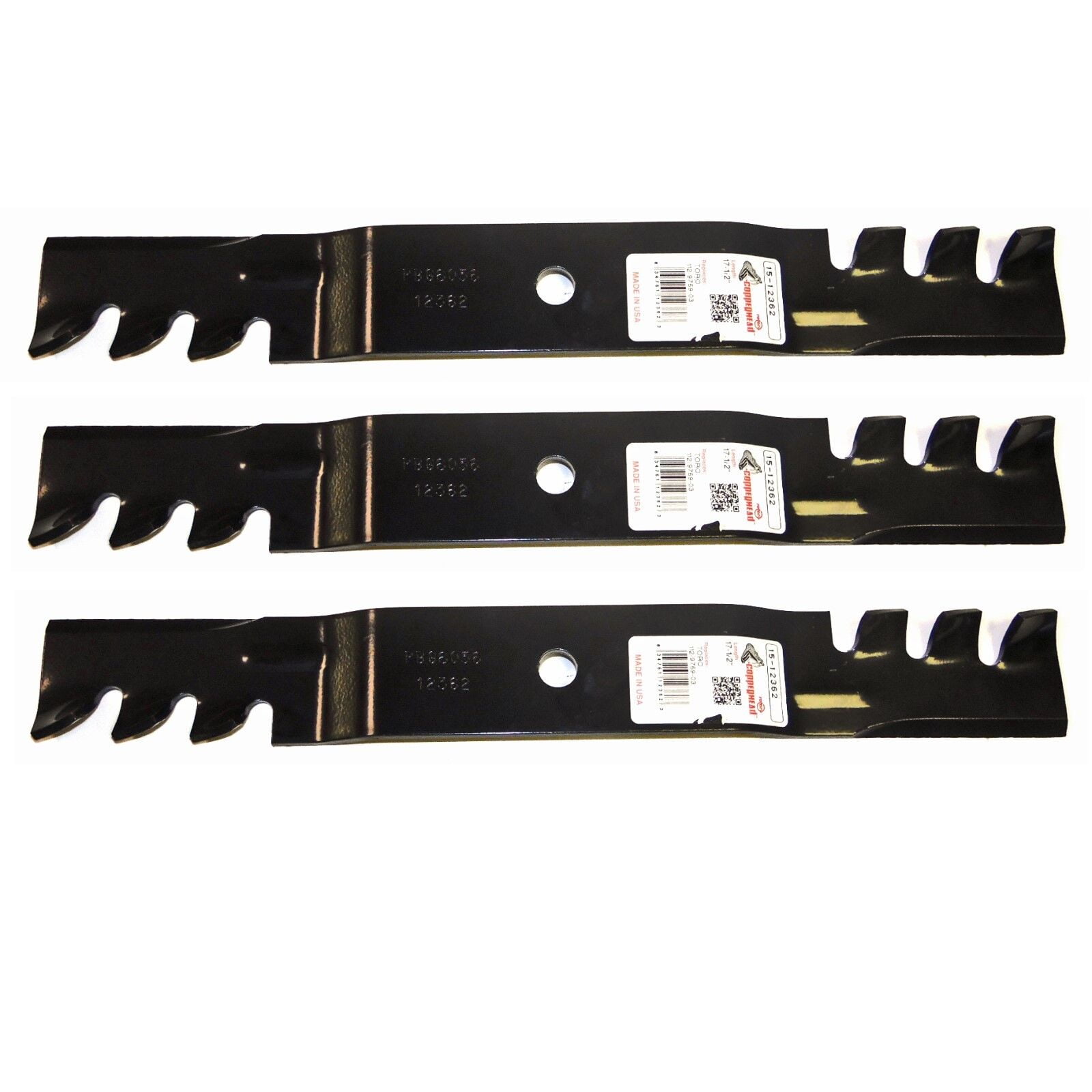 3Pk 12362 Blades Compatible With Toro 110-6837-03, 112-9759, 112-9759-03