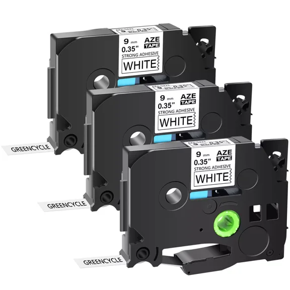 3Pk 9Mm Strong Adhesive Tape For Brother Tzs221 Used In Pt-D200Sa Pt-D210 0.35"