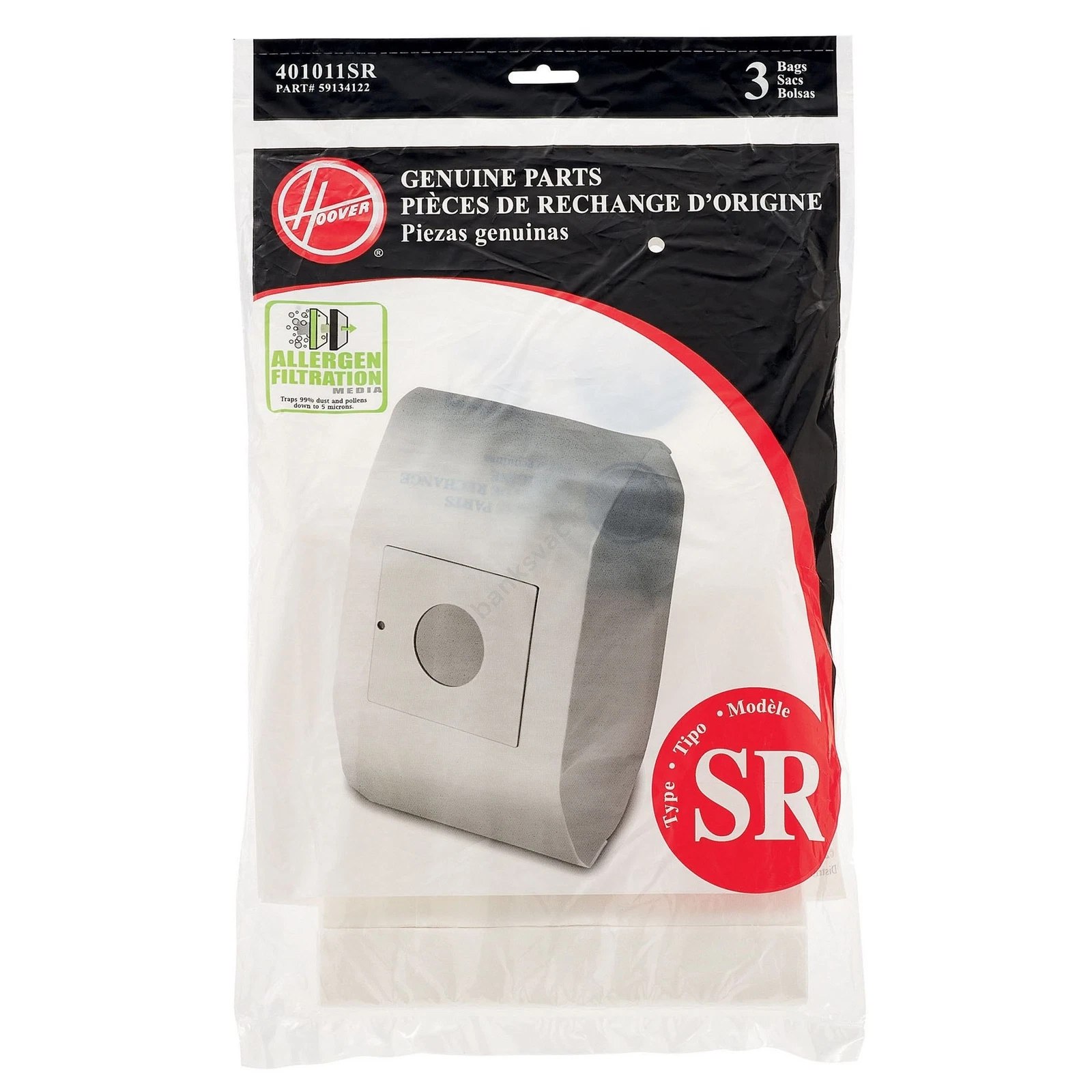 3Pk, Hoover S Duros Canister, Paper Bags 401011Sr