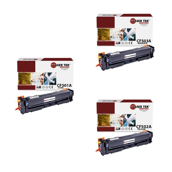 3Pk LTS 202A C M Y Compatible for HP LaserJet Pro MFP M280nw M254dw Toner