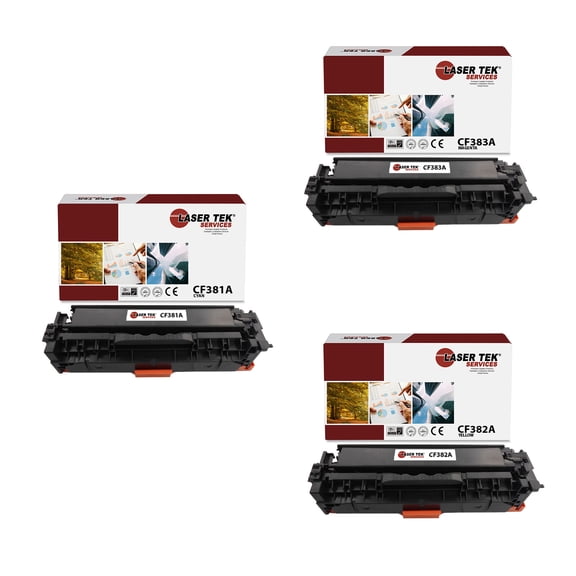 3Pk LTS 312A C M Y Compatible for HP LaserJet Pro MFP M476nw M476dn Toner