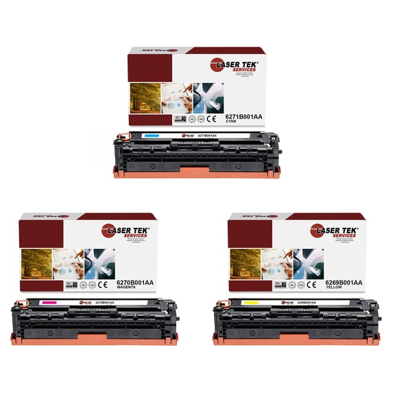 3Pk LTS CRG-131 CMY Compatible for Canon ImageClass MF8280CW Toner Cartridge
