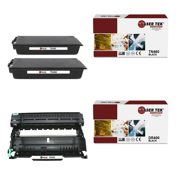 3Pk LTS TN-460 DR-400 Compatible for Brother HL1030 1230 Toner and Drum Unit