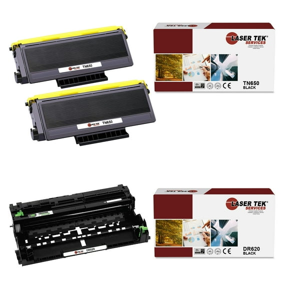 3Pk LTS TN-650 DR-620 Compatible for Brother HL5340D 5370DW Toner and Drum Unit