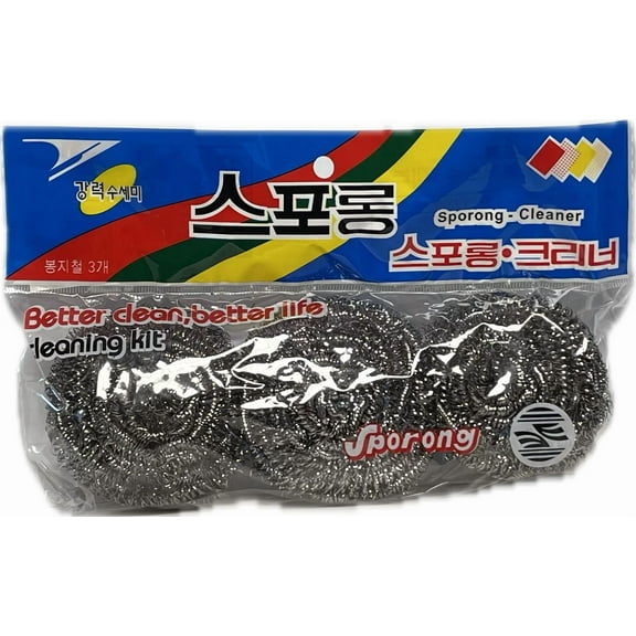 3Pk Stainless Steel Sporing Cleaner Spiral Scourers Kitchen Cleaner