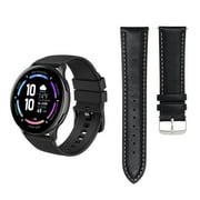 3Plus Callie Smartwatch with 1.43 Round AMOLED Display/Answer & Make Calls/Sleep Monitoring/Heart Rate/IP68 Waterproof/100 Workout Modes/ Quick Reply/ iPhone and Android/ Extra Leather Band