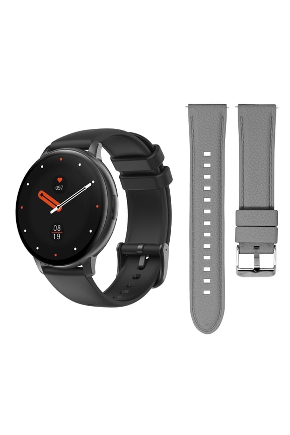 LIRA Men Women's w/BONUS BAND Smartwatch (Gunmetal)-Make calls/ Heart Rate/ Sleep Monitor/ Notifications/ Assisted GPS/ IP68 Water Resistance/ 100+ Workouts/ Activity Tracking/ iOS & Android