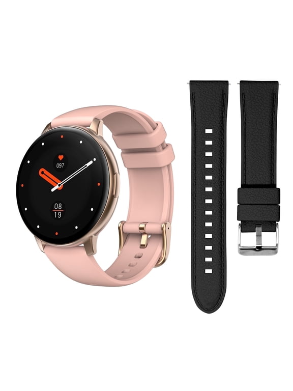 LIRA Men Women's w/BONUS BAND Smartwatch (Rose Gold)-Make calls/ Heart Rate/ Sleep Monitor/ Notifications/ Assisted GPS/ IP68 Water Resistance/ 100+ Workouts/ Activity Tracking/ iOS & Android
