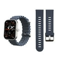 thumbnail image 1 of 3Plus MEGA Smartwatch with 2.01" AMOLED Screen/Answer & Make Calls/Sleep Monitoring/Heart Rate/100+ Workout Modes/ Quick Reply/ iPhone and Android/Extra Band in Navy Blue, 1 of 9