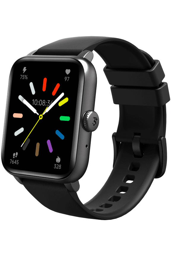 MIO Men Women's Smartwatch (GunMetal)- with Answer, Make calls/ Heart Rate/ Sleep Monitor/ Notifications/ Assisted GPS/ IP68 Water Resistance/ 100+ Workouts/ Activity Tracking/ iOS & Android