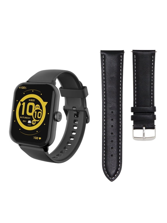 Vibe Lite BT (Bluetooth Calling) Smartwatch Black/ Extra Leather Band