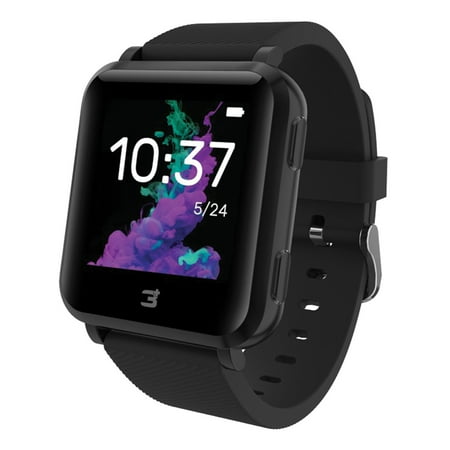 3Plus - Vibe Plus Smartwatch 36mm - Aluminum - Black
