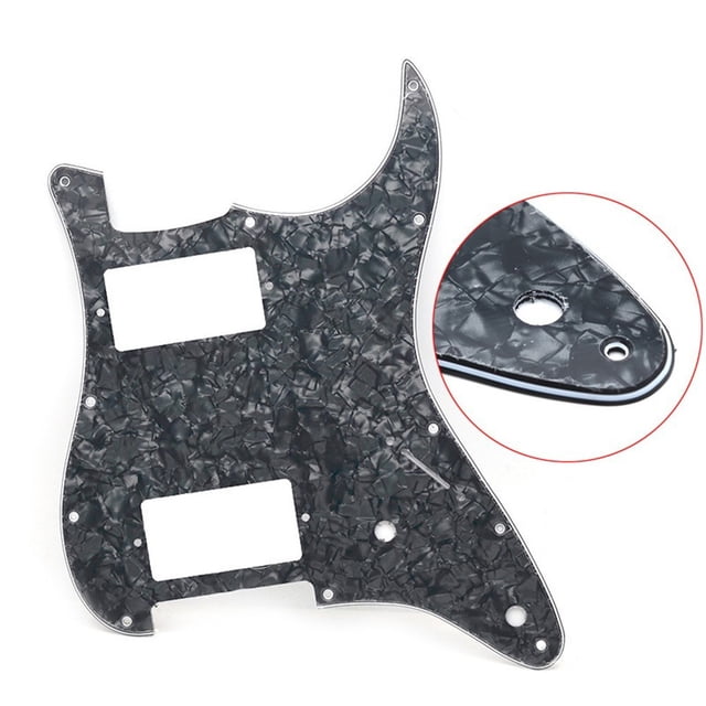 SG Guitar Pickguard - HH Humbucker Scratch Plate For SG Style Electric Guitars, 3-Ply Black