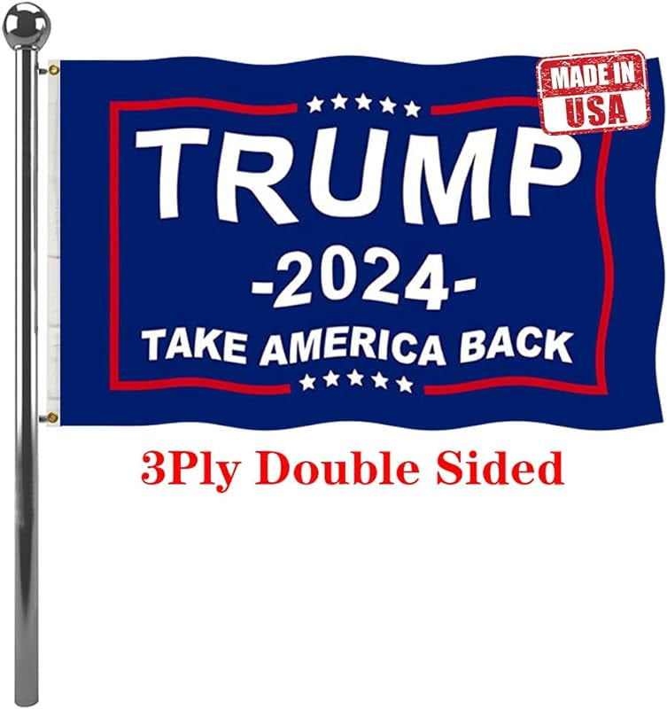 3Ply 200D Donald Trump For President 2024 Flag 3x5 Outdoor Double