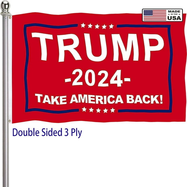 3Ply 200D Donald Trump For President 2024 Flag 5x8 Outdoor Double