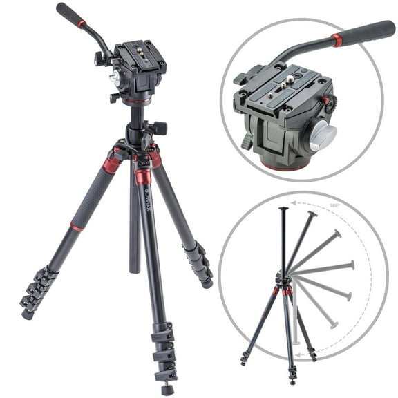 3Pod Orbit 4-Section Aluminum Tripod, Bundle with Q3 Fluid Video Head