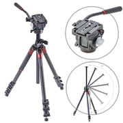 3Pod Orbit 4-Section Carbon Fiber Tripod, Bundle with Q3 Fluid Video Head