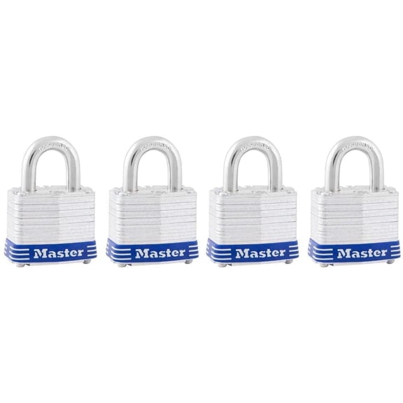 3QLD 1-9/16 In. Laminated Steel Padlock (4-Pack)