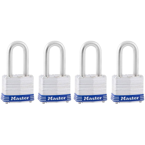3QLF Outdoor Padlock with Key, 4 Pack Keyed-Alike