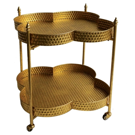3R Studios Metal Clover Bar Cart